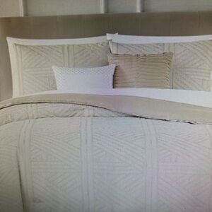 Macy's Cream and Tan Comforter Set